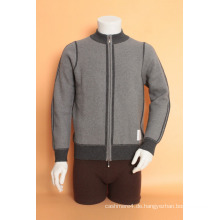 Yak Wolle / Cashmere Cardigan Rundhals Langarm-Pullover / Kleidung / Garment / Strickwaren